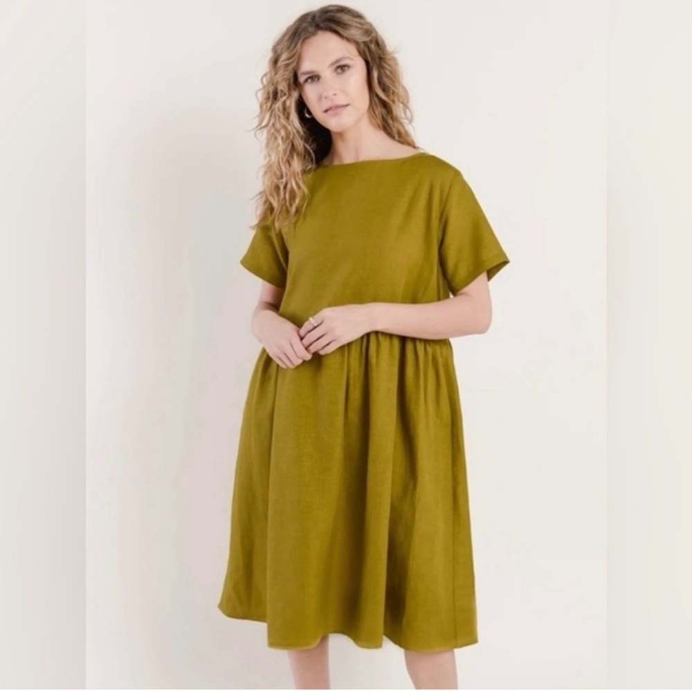 Tradlands Nico Dress- Tencel and Linen, XS